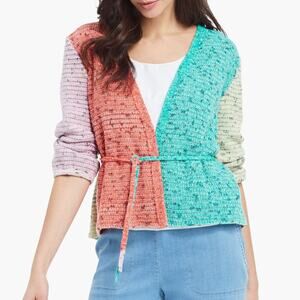 Nic + Zoe NWT Color Crush Wrap Around Tie Knit Cardigan Sweater